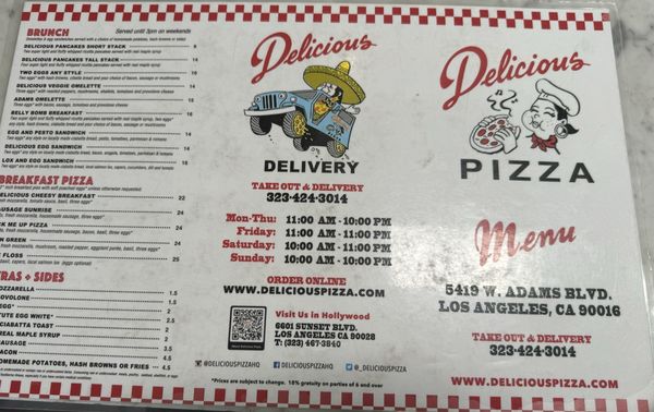 Menu photo 7 Delicious Pizza Los Angeles, CA