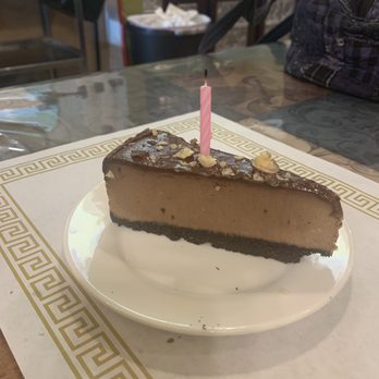 Mediterranean Bistro - Nutella Cheesecake for the birthday girl. The waitress and owner sang for us and made our night even more wonderful. - Mediterranean Near Me - Myrtle Beach, South Carolina Mediterranean Bistro - Nutella Cheesecake for the birthday girl. The waitress and owner sang for us and made our night even more wonderful. - Mediterranean Near Me - Myrtle Beach, South Carolina