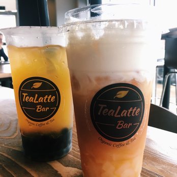 TeaLatte Bar - Mango green tea with boba & cheesefoam Jasmine tea with lychee jelly. - Coffee & Tea Near Me - Carrollton, Texas TeaLatte Bar - Mango green tea with boba & cheesefoam Jasmine tea with lychee jelly. - Coffee & Tea Near Me - Carrollton, Texas