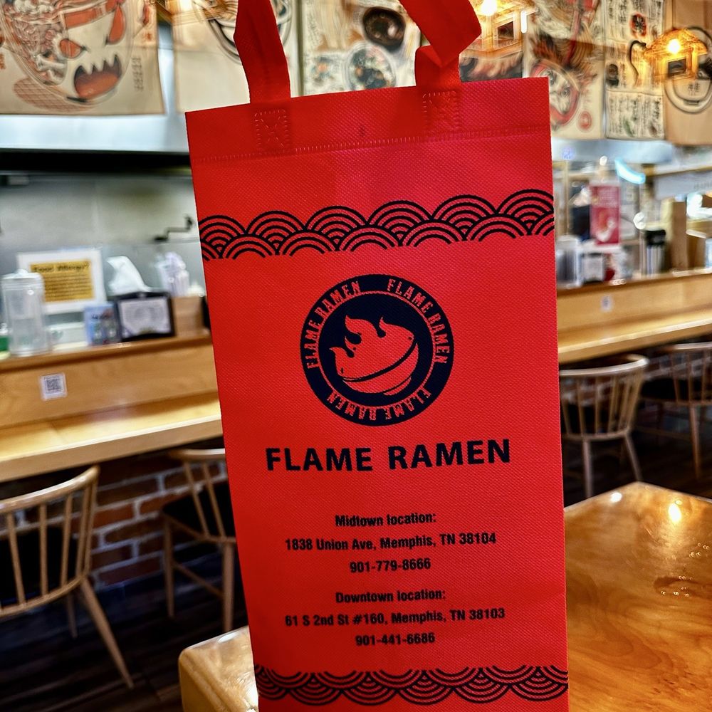 Flame Ramen - Take out bag - Ramen Near Me - Memphis, Tennessee