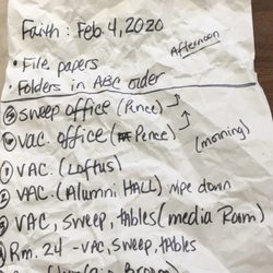 Holy Cross High School - This is one of the lists of work I had to do one day...all by myself... when I should be LEARNING.