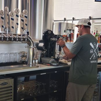 Cool City Brewing Company - Filling my crowler - Brewpubs Near Me - Two Rivers, Wisconsin Cool City Brewing Company - Filling my crowler - Brewpubs Near Me - Two Rivers, Wisconsin