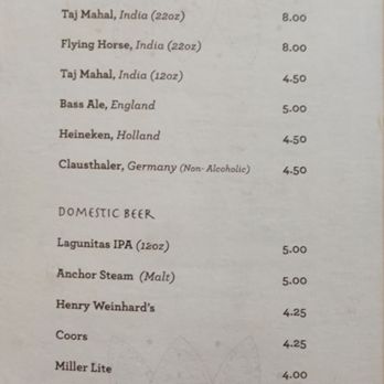 India Palace Restaurant - Beverage Menu - Indian Near Me - Mill Valley, California India Palace Restaurant - Beverage Menu - Indian Near Me - Mill Valley, California