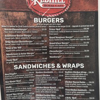 Red Hill Royal Cafe - Menu - Breakfast & Brunch Near Me - Coloma, Wisconsin Red Hill Royal Cafe - Menu - Breakfast & Brunch Near Me - Coloma, Wisconsin