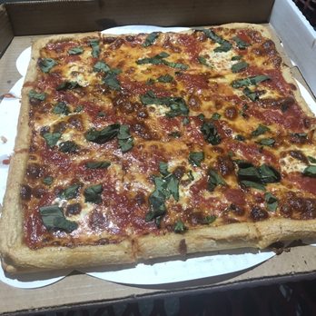 Good Pie - Grandmas pie with basil and cheese - Pizza Near Me - Las Vegas, Nevada Good Pie - Grandmas pie with basil and cheese - Pizza Near Me - Las Vegas, Nevada