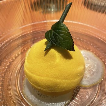 PRESS - Meyer lemon with olive oil chiffon and jasmine consommé - Bars Near Me - St. Helena, California