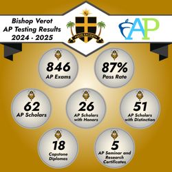 Bishop Verot Catholic High School - Verot offers 24 courses at the Advanced Placement level for college credit.