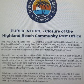Highland Beach - No post office - Public Services & Government Near Me - Highland Beach, Florida Highland Beach - No post office - Public Services & Government Near Me - Highland Beach, Florida