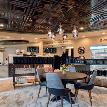 Ground Up Coffee - Order/pick up counter and first seating area - Coffee & Tea Near Me - Chicago, Illinois