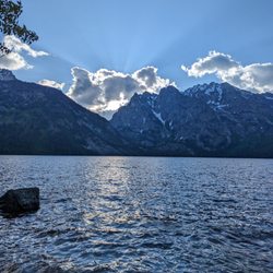 Jenny Lake Campground - Jenny Lake and the Teton mountains.