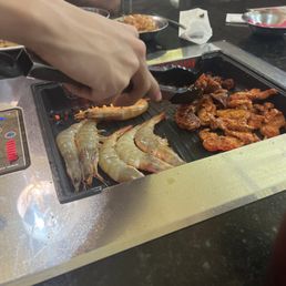 Prawns and chicken Prawns and chicken