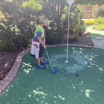 Rocky Mountain Clubhouse - One of the beautiful landscaped holes. - Mini Golf Near Me - Salida, Colorado Rocky Mountain Clubhouse - One of the beautiful landscaped holes. - Mini Golf Near Me - Salida, Colorado