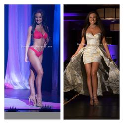 Darcies Mobile Spray Tans - Another client on stage and runway rocking her custom spray tan.
