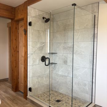 Summit County Glass - Corner shower door - Glass & Mirrors Near Me - Silverthorne, Colorado Summit County Glass - Corner shower door - Glass & Mirrors Near Me - Silverthorne, Colorado