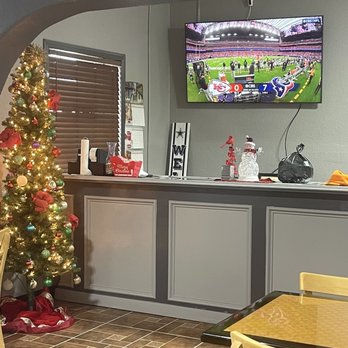 Haley’s - a christmas tree and a television - Burgers Near Me - Donna, Texas Haley’s - a christmas tree and a television - Burgers Near Me - Donna, Texas