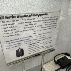 Ace 1 Alteration - The tailoring services that Ace1 does.
