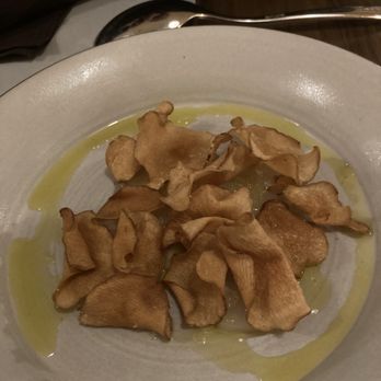 No Saint - Hokkaido scallop crudo with sunchoke chips piled on - Pizza Near Me - Portland, Oregon No Saint - Hokkaido scallop crudo with sunchoke chips piled on - Pizza Near Me - Portland, Oregon