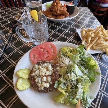 J Timothy's Taverne - Gorgonzola & Caesar Salad Burger Platter - American Near Me - Plainville, Connecticut