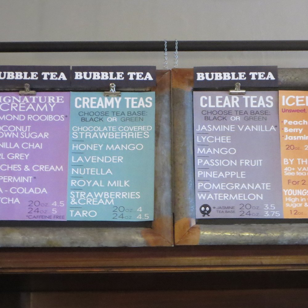 Tiny Bubbles Tea Bar - Menu (1 of 1). Creamy teas, clear teas, iced teas. - Bubble Tea Near Me - Marietta, Georgia Tiny Bubbles Tea Bar - Menu (1 of 1). Creamy teas, clear teas, iced teas. - Bubble Tea Near Me - Marietta, Georgia