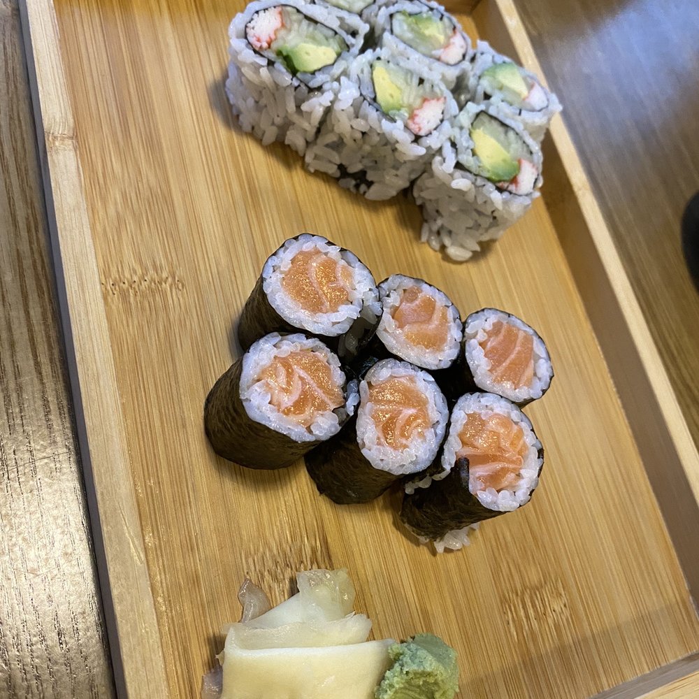 Kaiju Sushi & Ramen Bar - California roll (top) and salmon roll (bottom) - Sushi Bars Near Me - Berlin, Maryland Kaiju Sushi & Ramen Bar - California roll (top) and salmon roll (bottom) - Sushi Bars Near Me - Berlin, Maryland