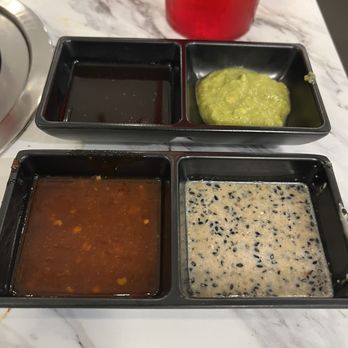 Kim Shabu - Dipping sauces for the swished meat - Korean Near Me - Houston, Texas Kim Shabu - Dipping sauces for the swished meat - Korean Near Me - Houston, Texas