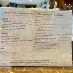 Damariscotta River Grill - Happy hour menu April 8, 2026