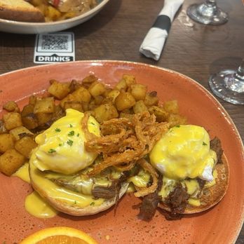 Red's On 4th - Brisket eggs Benny, everything was great minus the soggy flavourless potatoes - Breakfast & Brunch Near Me - Calgary, Alberta Red's On 4th - Brisket eggs Benny, everything was great minus the soggy flavourless potatoes - Breakfast & Brunch Near Me - Calgary, Alberta