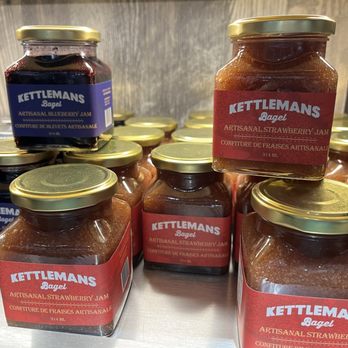 Kettlemans Bagel - Kettleman's now sells their own name-brand jams. Just under $7.00 each. - Bagels Near Me - Kanata, Ontario