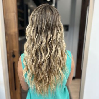 Nova Strands - Lived-in, rooted blonde highlights - Hair Salons Near Me - Frisco, Texas
