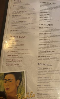 Menu photo 2 Frida's Restaurante Mexicano Collierville, TN Menu photo 2 Frida's Restaurante Mexicano Collierville, TN