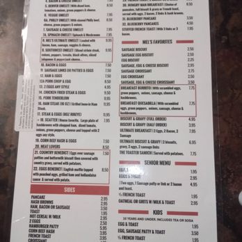 Mel's Diner - The other half of the extensive menu on offer. - Diners Near Me - Mountain Home, Arkansas Mel's Diner - The other half of the extensive menu on offer. - Diners Near Me - Mountain Home, Arkansas