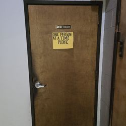 Deli Store & More - Behind this door is a very clean bathroom.
