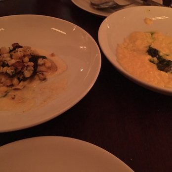 Frenchette - Corn app and the polenta like escargot dish - Brasseries Near Me - New York, New York