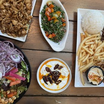 Sultan's Kebab - Tabbouleh & yogurt dip & Combo Bowl with/ rice (lamb/chicken) & Combo plate w/ fries substitute instead of salad (lamb/chicken) - Mediterranean Near Me - Campbell, California Sultan's Kebab - Tabbouleh & yogurt dip & Combo Bowl with/ rice (lamb/chicken) & Combo plate w/ fries substitute instead of salad (lamb/chicken) - Mediterranean Near Me - Campbell, California
