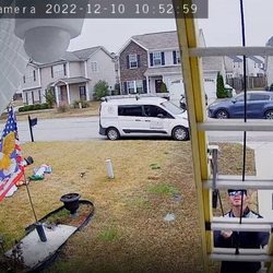 Family First Security - Jamie installing camera