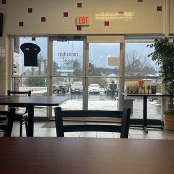 Chopsticks Pho & Grill - Looking out front on a rainy snowy day - Vietnamese Near Me - Williamsburg, Virginia