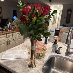 Cremation Options - Using the vase with her favorite flower.