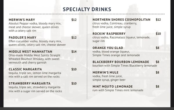 Menu photo 8 Merwin's Wharf Cleveland, OH Menu photo 8 Merwin's Wharf Cleveland, OH