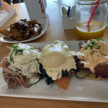 Early Bird - Benedict sampler - New American Near Me - Fullerton, California