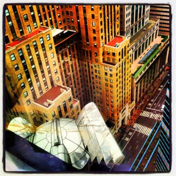 Chrysler Building - Looking at one of the radiator caps from the 33rd floor - Landmarks & Historical Buildings Near Me - New York, New York
