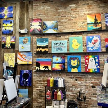 Muse Paintbar - Paintings on the wall. So, cute. - Art Classes Near Me - Gaithersburg, Maryland Muse Paintbar - Paintings on the wall. So, cute. - Art Classes Near Me - Gaithersburg, Maryland