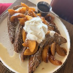 Peach cobbler french toast