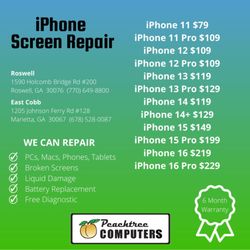 Peachtree Computers - We've just udpated our iPhone Repair prices.