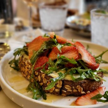 Mr West Cafe Bar - Strawberry Ricotta toast $13. Honey glazed so good - Wine Bars Near Me - Seattle, Washington Mr West Cafe Bar - Strawberry Ricotta toast $13. Honey glazed so good - Wine Bars Near Me - Seattle, Washington