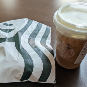 Starbucks - Salted caramel cream cold brew and bacon, gouda & egg sandwich - Coffee & Tea Near Me - Irvine, California