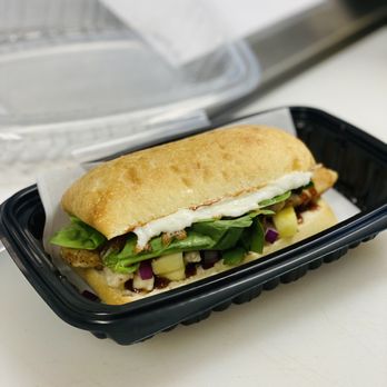 Blenderz - a sandwich in a plastic container - Juice Bars & Smoothies Near Me - Mio, Michigan