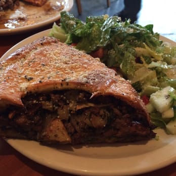 Martini's Pizza - Italian Sausage Farcitta and salad - Pizza Near Me - Kalamazoo, Michigan