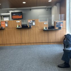 PNC Bank - One window open one person at drive through.