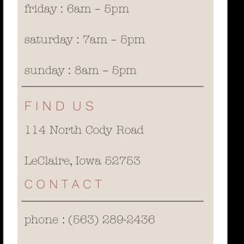 Cody Road Coffee - Hours, address, and contact info - Coffee & Tea Near Me - Le Claire, Iowa Cody Road Coffee - Hours, address, and contact info - Coffee & Tea Near Me - Le Claire, Iowa