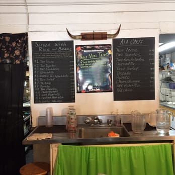 Maria Bonita - More chalkboard menus on the wall at the counter 12.28.15 - Mexican Near Me - Honolulu, Hawaii